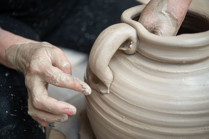 Sandy Brown in her studio 2016